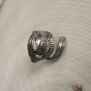 Vintage Ornate Spoon Design Adjustable Ring